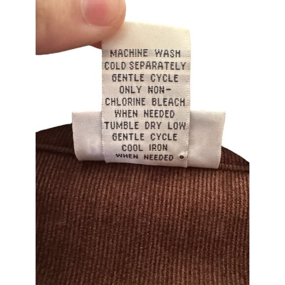 BonWorth Brown Corduroy Studded Western Jacket Zip Front Size Large - Picture 11 of 11